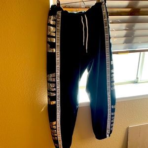 Victoria’s Secret pink sweats black sequin